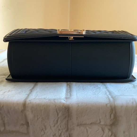 Handbag Jelly Handbag with gold chain strap Black - Picture 3 of 7